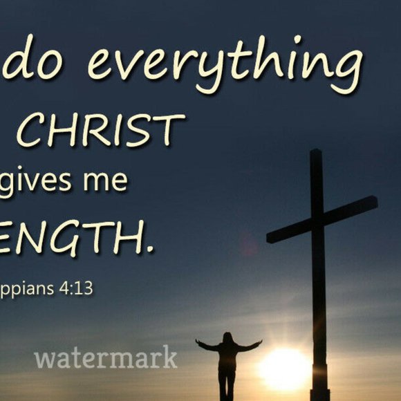 PHILLIPIANS 4:13 BIBLE VERSE QUOTE PHOTO 8x10 - Picture 3 of 3
